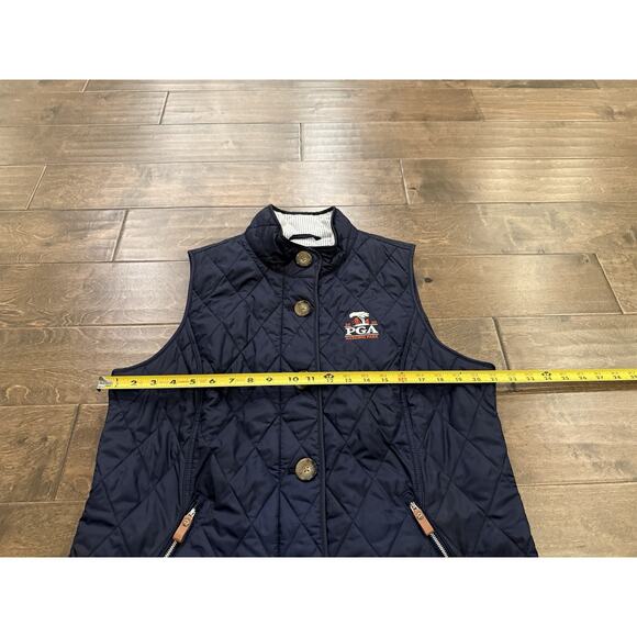 Ralph Lauren Womens Navy 2020 PGA Harding Park Quilted Button Full Zip Vest XL - Picture 12 of 12